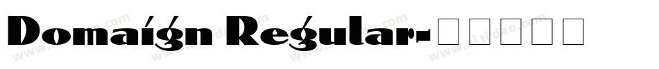 Domaign Regular字体转换